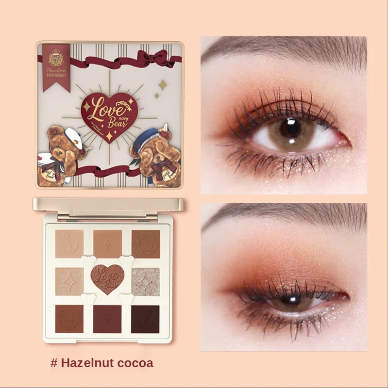 Flower Know Eye Shadow ตุ๊กตาหมีเก้าตารางสีละเอียดอ่อน Pearl Chameleon Shining แต่งหน้า Filbert Cocoa Bouquet แผ่นอายแชโดว์