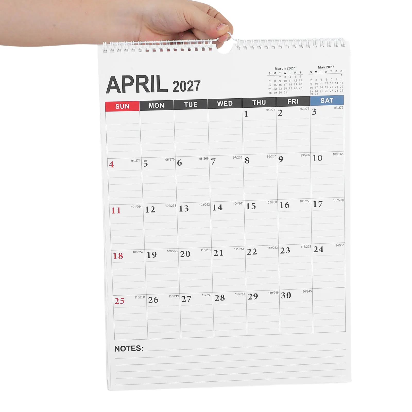 

2026 Wall Calendar Modern Aesthetic Hanging Monthly Planner Efficient Time Management Stable Material for Office Schooling Home