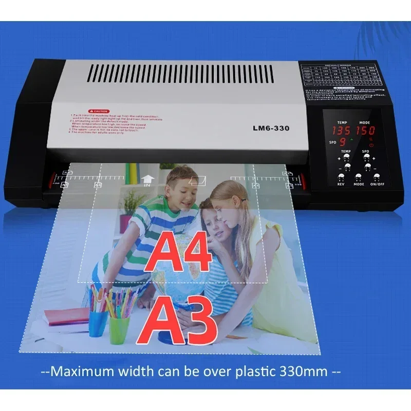 330 A3/A4 Photo Laminator – Suitable for Home & Office Use (Supports Hot & Cold Lamination)