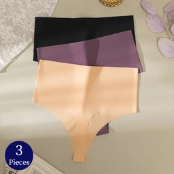 Poblador 3PCS/Set Women's Panties High Waist Thongs Seamless Female Underwear Sexy Lingerie Cozy Hot G-Strings Sports Underpants