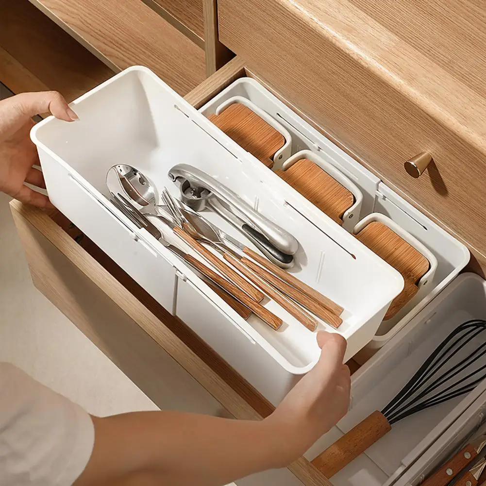 Divided Storage Container for Drawers Multi-functional Expandable Drawer Organizer Neatly Store Cutlery Underwear Socks