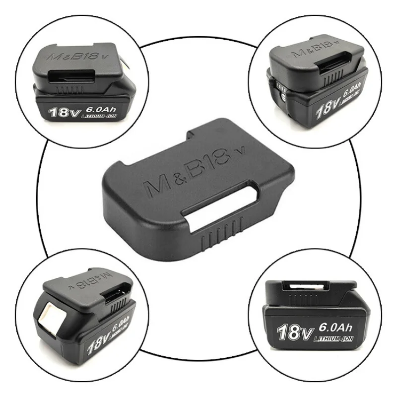 Soporte de batería para Makita Bosch, estante de almacenamiento de batería de 18V, soporte para dispositivos de fijación, hebilla de cinturón de suspensión de seguridad