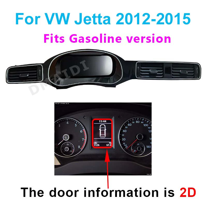 Latest Instrument Dashboard Panel For VW Volkswagen Jetta 2012-2018 Car LCD Digital Cluster CockPit Speedometer Linux System