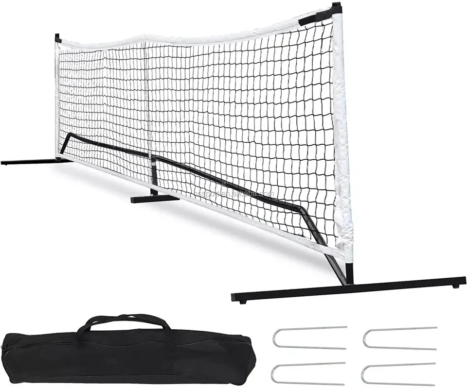 Pickleball Net System, Portable Tennis Net with Carrying Bag, Metal Stand, 3.0m Length, Easy Setup, Durable Sports Equipment