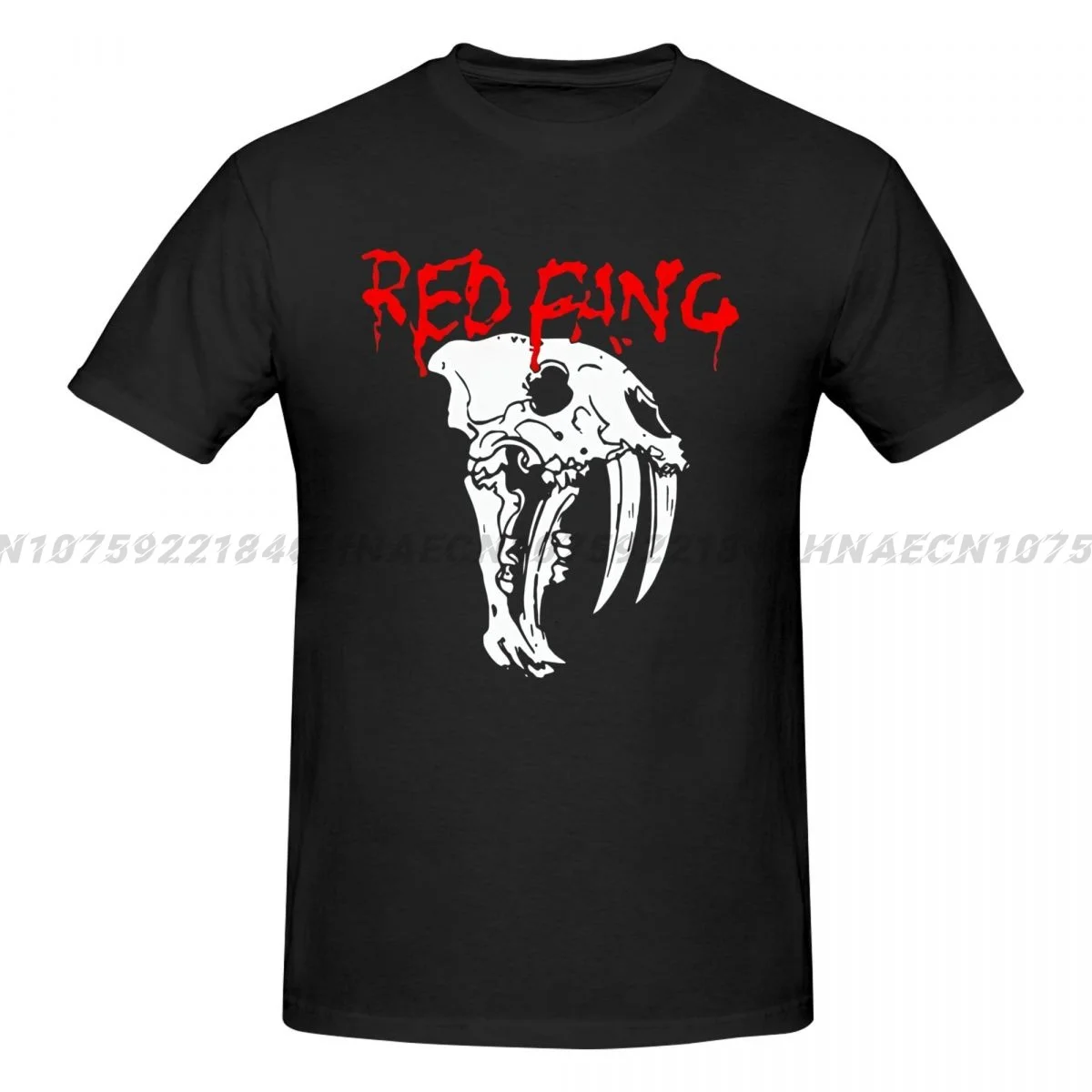 Comfortable Crew Neck Men Short Gift Band Red Fang With Skull Prehistoric Dog District Shirts Harajuku Unisex Tops Short Sleeve