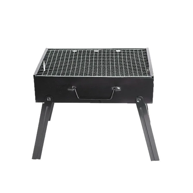 

Portable Outdoor Charcoal BBQ Grill - Foldable Smoke-Free Design for Yard, Home Grilling (Fish & More)