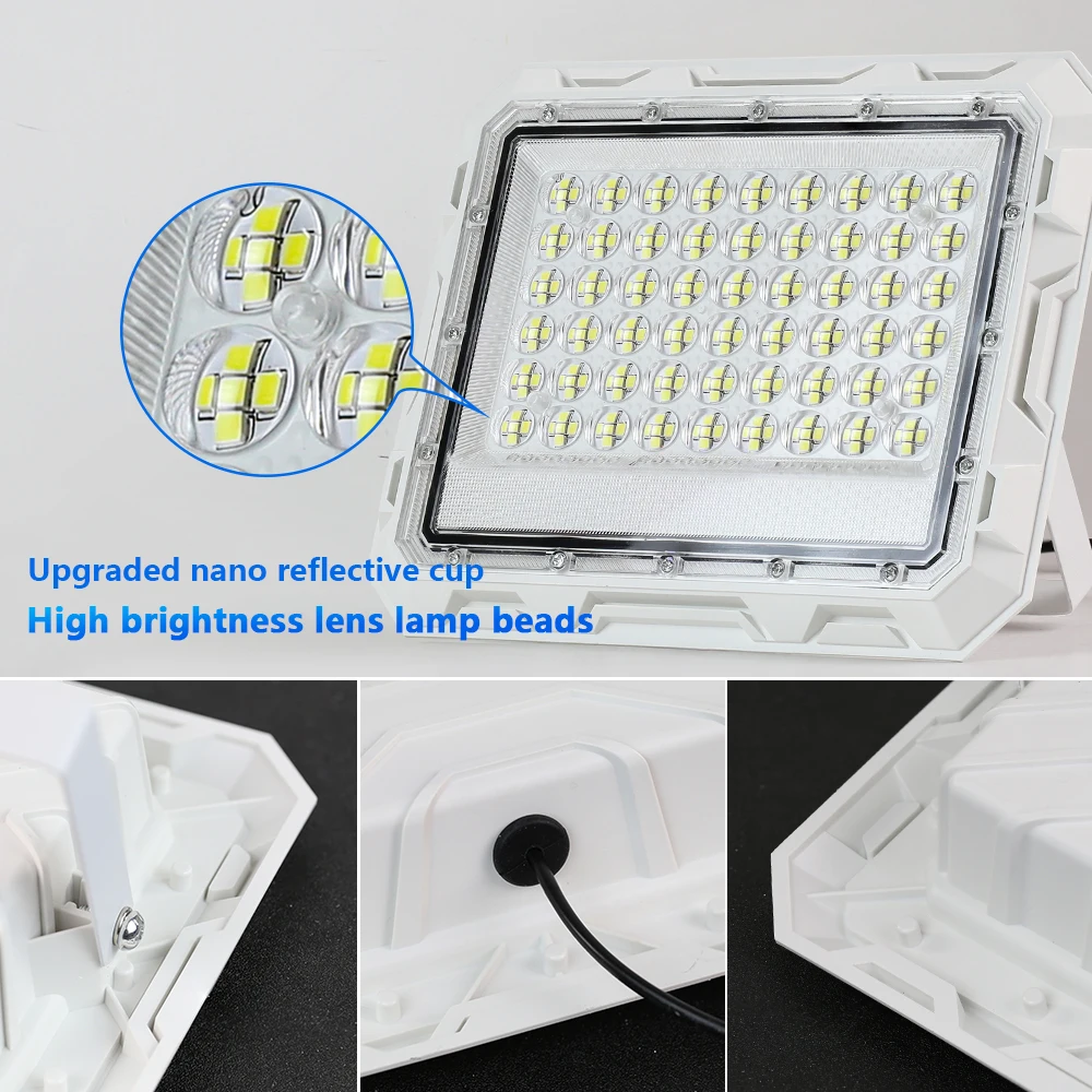 Polysilicon LED Solar Light Outdoor Garden Floodlight Luminous Waterproof Stairs Wall Solar Light Dimming 3 Modes Control