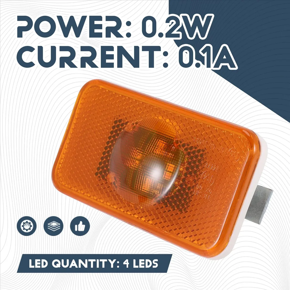 Marker Light Amber Indicator Lamp 4 LED for Volvo Trucks FM/FH Main in Car Light