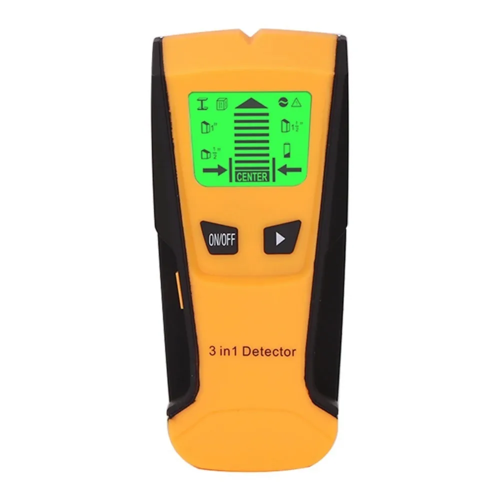

3 in 1 Metal Detector for Studs LCD Display Accuracy AC Voltage Live Wire Detector Portable Quickly Located Wall Scanner