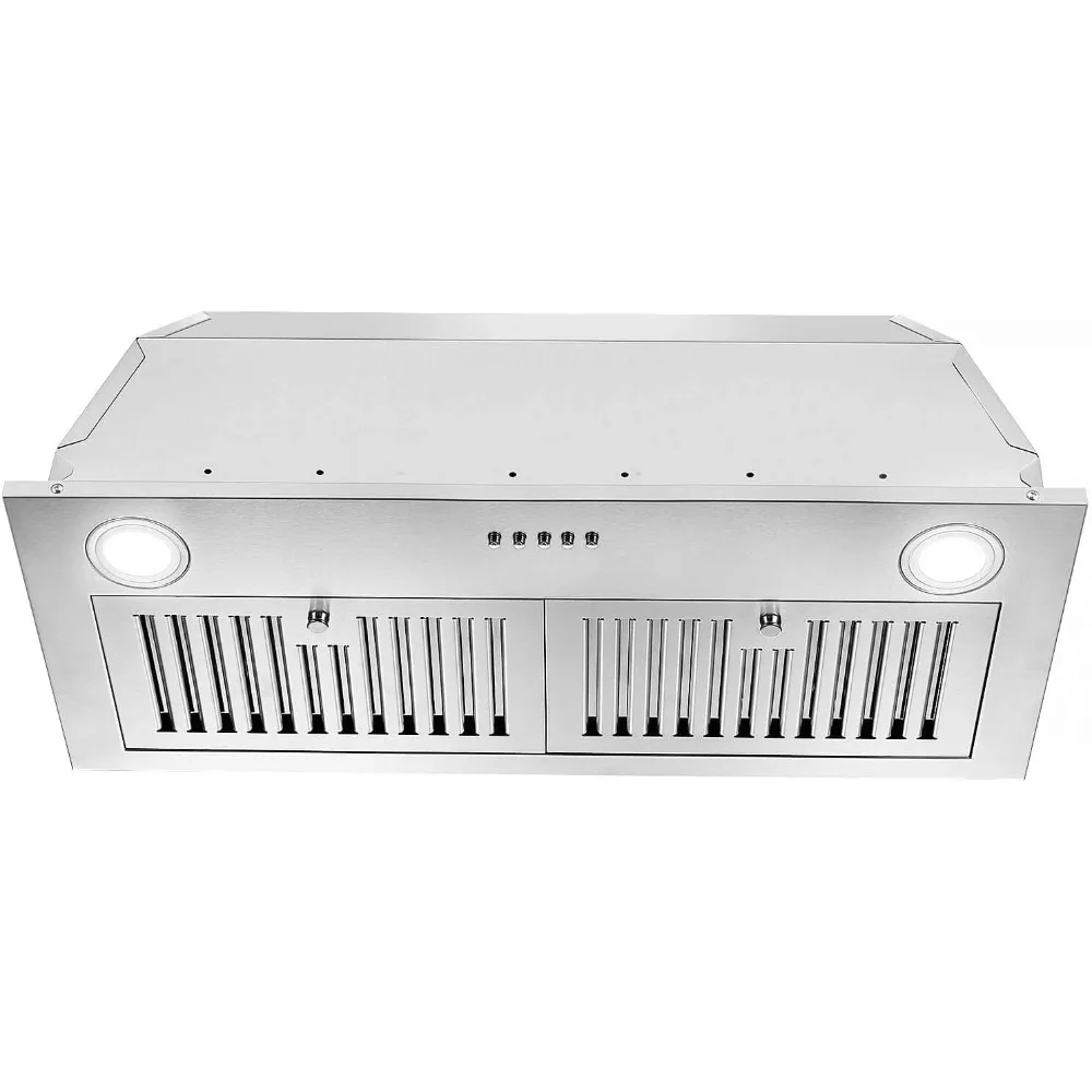 

Range Hood Insert 30 inch,Stainless Steel Kitchen Vent Hood 600CFM,Built-in Kitchen Stove Hood w/Front Button Controls