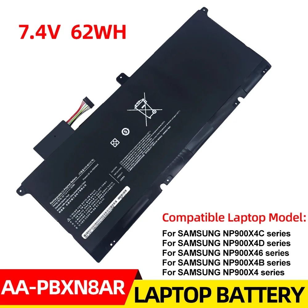

New Laptop Battery AA-PBXN8AR For Samsung NP900X4C NP900X4D NP900X4B NP900X4 NP900X46 NP900X4C-A01 A02 NP900X4B-A01FR 7.4V