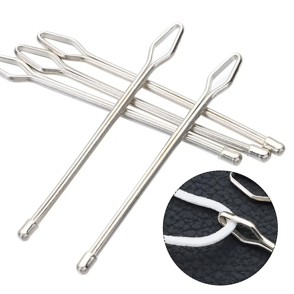 

5pcs Craft Clip Tweezers Self-Locking Easy Threaders Elastic Rope Threader Stainless Steel Wearing Threaders Guide