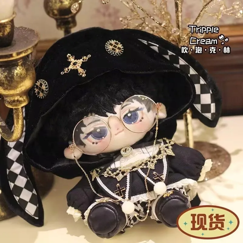 دمية قطنية 10 سم ملابس دمى 20 سم ملابس للدمى، تصميم أصلي للمراهقين، نمط رائع، داكن ورائع #4