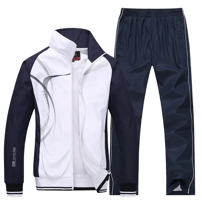 Abbigliamento sportivo da uomo Primavera Autunno Jogging Tuta da corsa Set da 2 pezzi Tuta sportiva da basket Giacca + Pantalone Tuta Abbigliamento