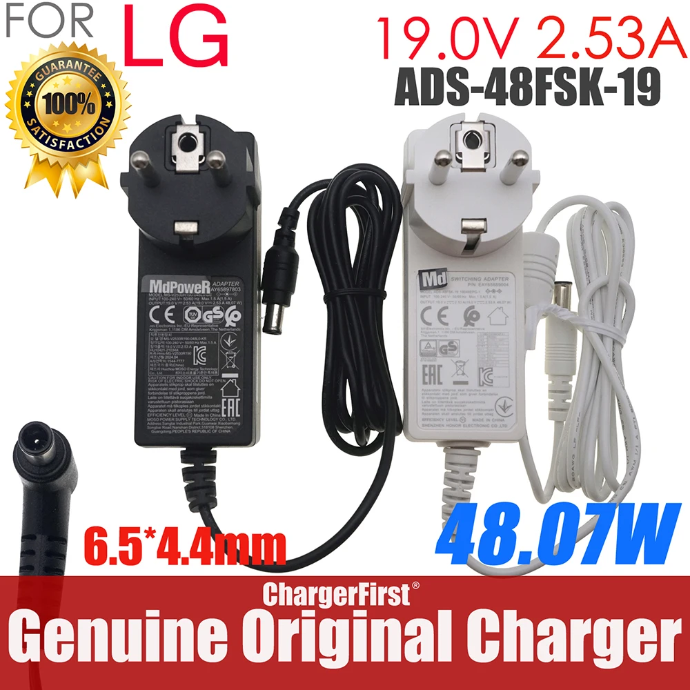 AC Adapter 19V 2.53A for LG EAY65897805 Charger 27GP850/27GP850P/27GP83B/27GP83BP TV Monitor Power Supply charger