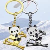 Snowflake Snowboard Key chain Pendant Ski Games Sled Board New Fashion Panda KeyChains Keyring Sports and Snow Festival Gifts