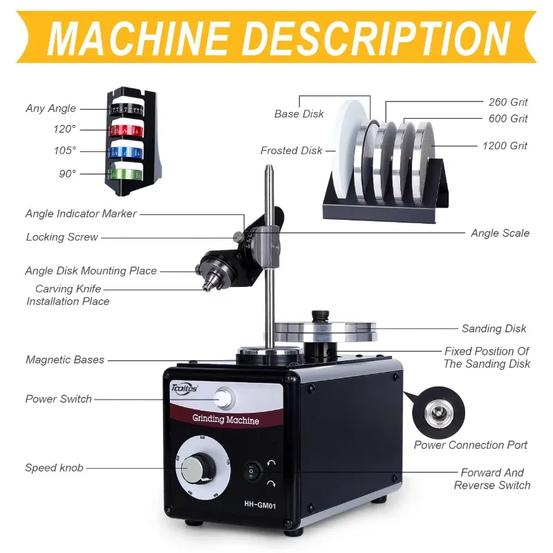 150W 400-900RPM High Speed Jewelry Carving Knife Sharpening Machine Dual Angle Engraving Sharpener Graver Grinding Machine