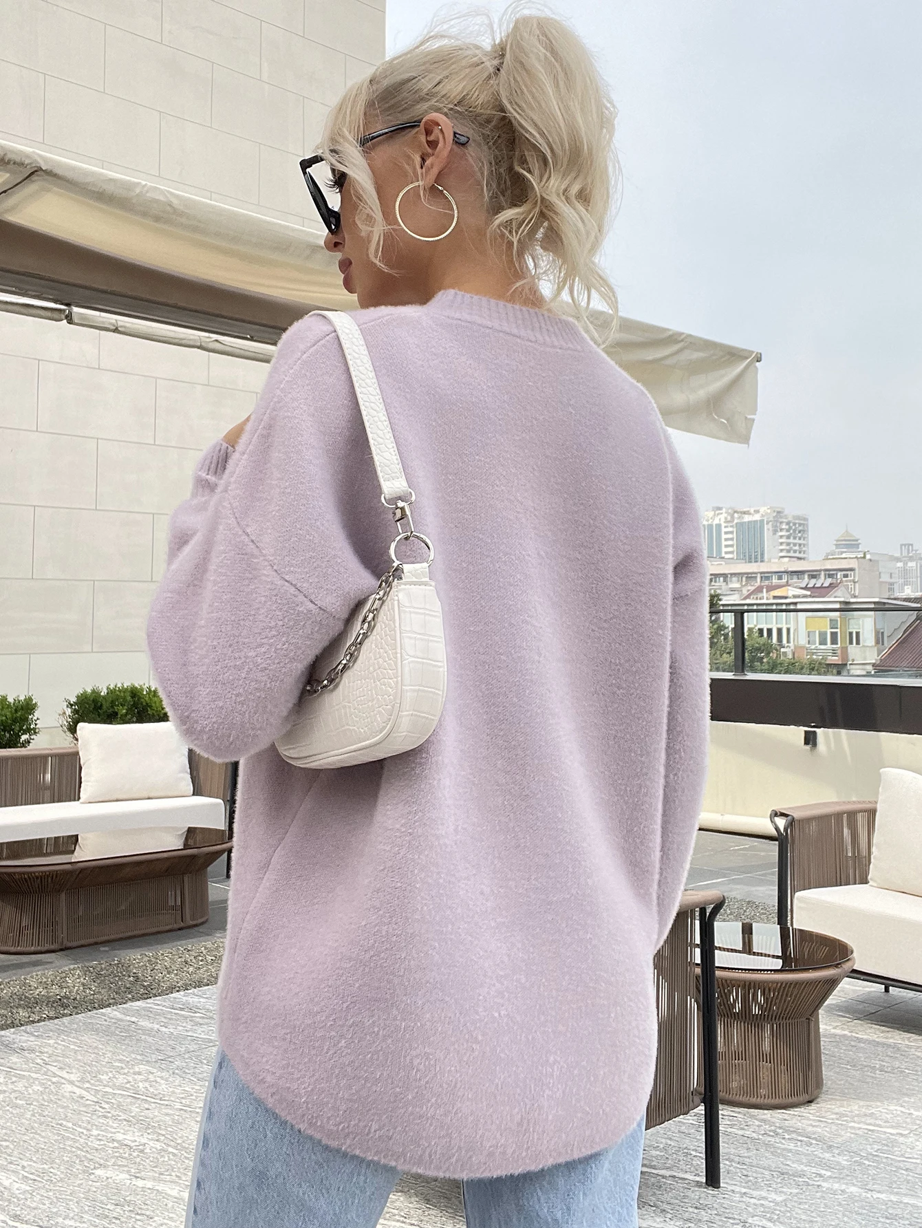 Wixra Autumn Winter Pullover Women Soft Sweater Long Sleeve Knitted Loose Knitted Tops Casual Knitwear