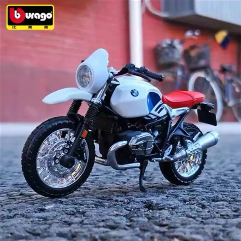 

Модель гоночного мотоцикла Bburago 1:18 BMW R NineT Urban GS из сплава, модель металлического уличного мотоцикла, Коллекционная модель, игрушки для мальчиков