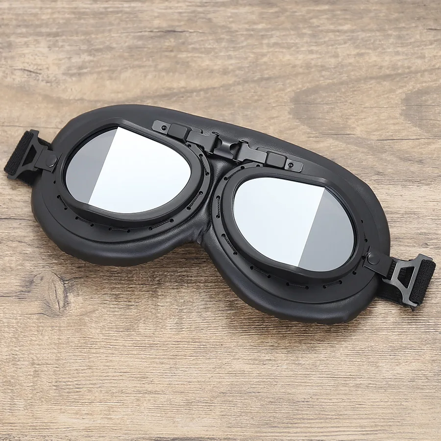 JSJM 2024 Gafas Retro para Motocicleta Harley Pilot Steampunk - imagen 5