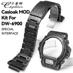 MOD Kit Metal Watch Case Bezel Watchband Steel Strap Strip Band Bracelet Accessories For Casio For G-Shock DW6900 DW-6900