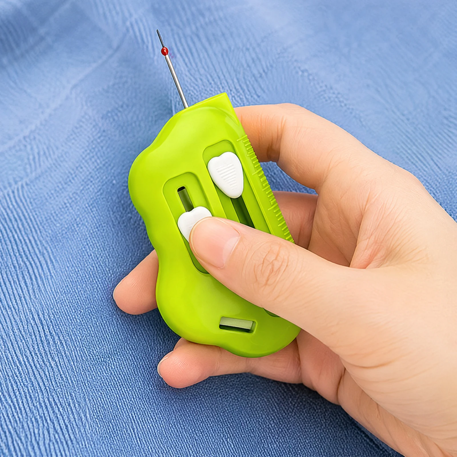 3 in 1 Multifunctional Magnetic Seam Guide w/ Scale & Needle Threader Magnet Hemmer Guide for Sewing Machine Accessories