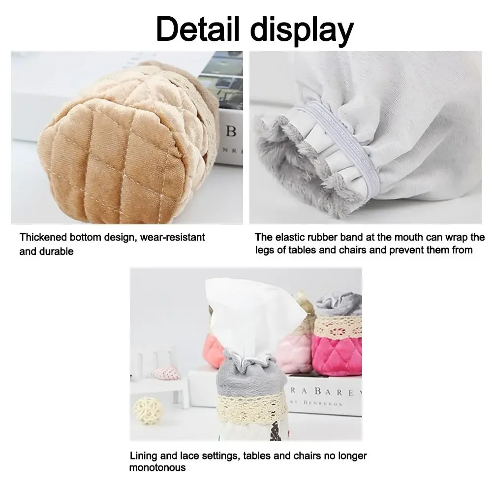 Wear Resistant Table Chair Leg Socks Elastic Thicken Table Foot Covers Table Leg Floor Protection Mat Non-Slip Socks