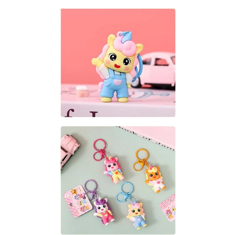 

1pcs my little ponyPony cute key chain girl exquisite backpack bag pendant small accessories creative cartoon key chain pendant