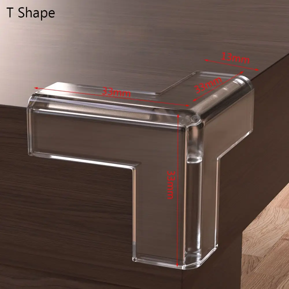 4Pcs   Security Safety Desk Corner Guards Anticollision Strip Table Corner Protector Edge Protection