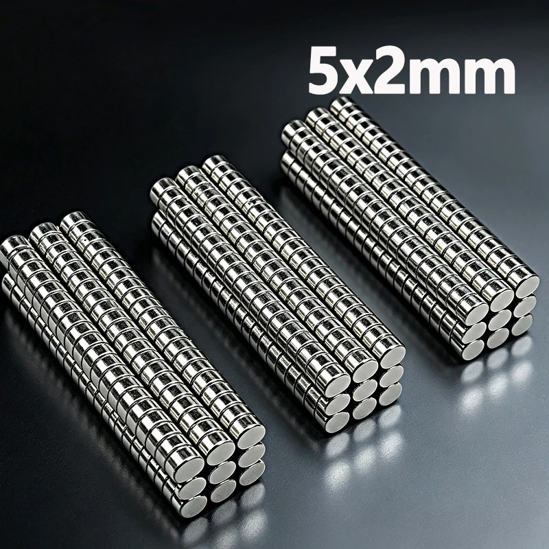 5x2mm Magnet N35 NdfeB 50-2000pcs Round Shape Neodymium Magnet Permanent Magnetic Imanes 5*2mm Magnet Accessory