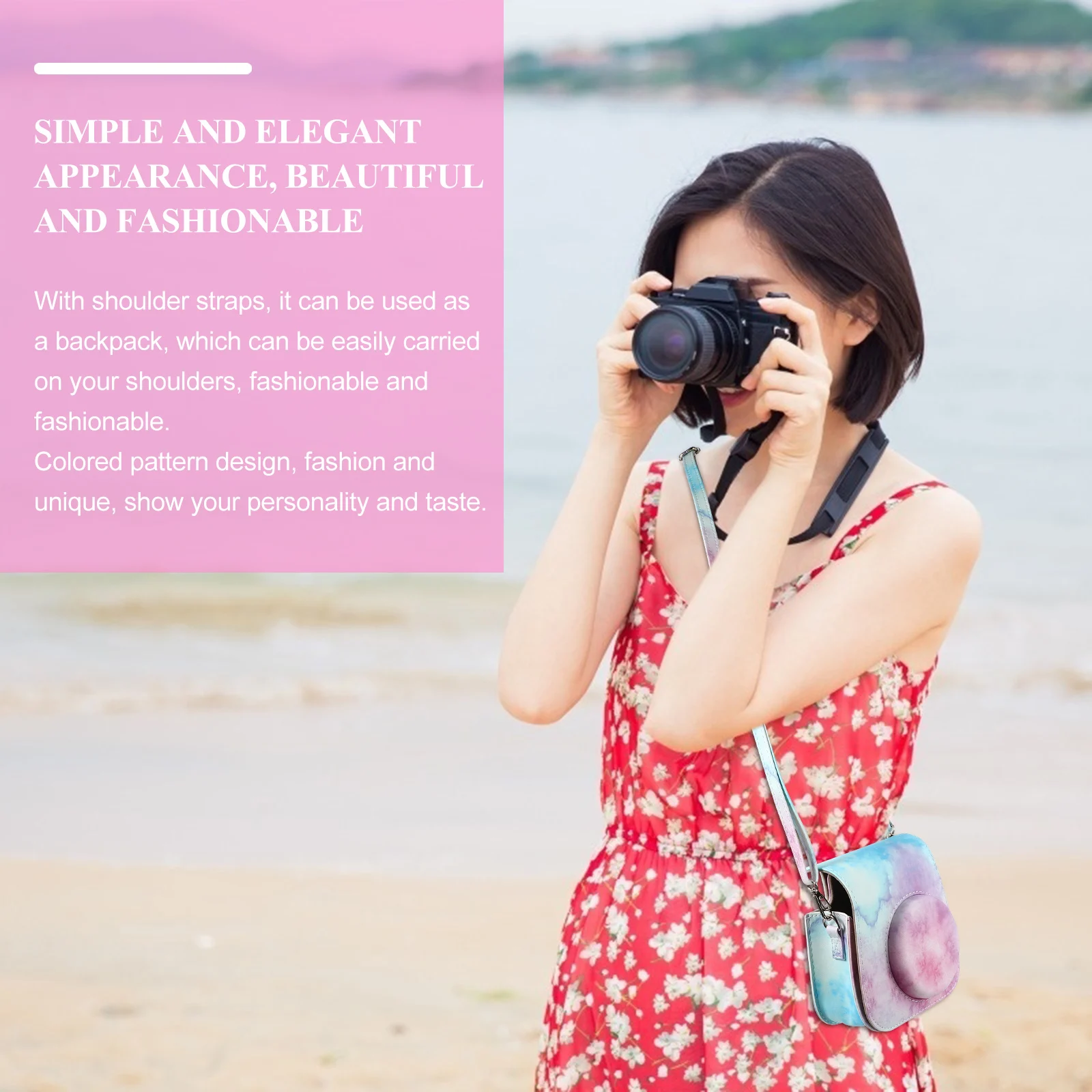 

Camera Case Instant Pouch Protector Mini Vintage Girl for 11/9/8 Pu Travel Retro