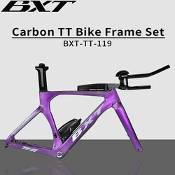 BXT carbon tt frameset TT bike frame Time Trial Road Bicycle High Quality Disc Brake TT Handlebar Racing Cycling Aero Triathlon