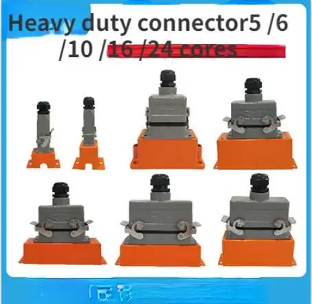 SYJ15รูปสี่เหลี่ยมผืนผ้า Heavy-Duty Connector 5-10-16-Pin 24-Pin อุณหภูมิควบคุมการเชื่อมต่อ