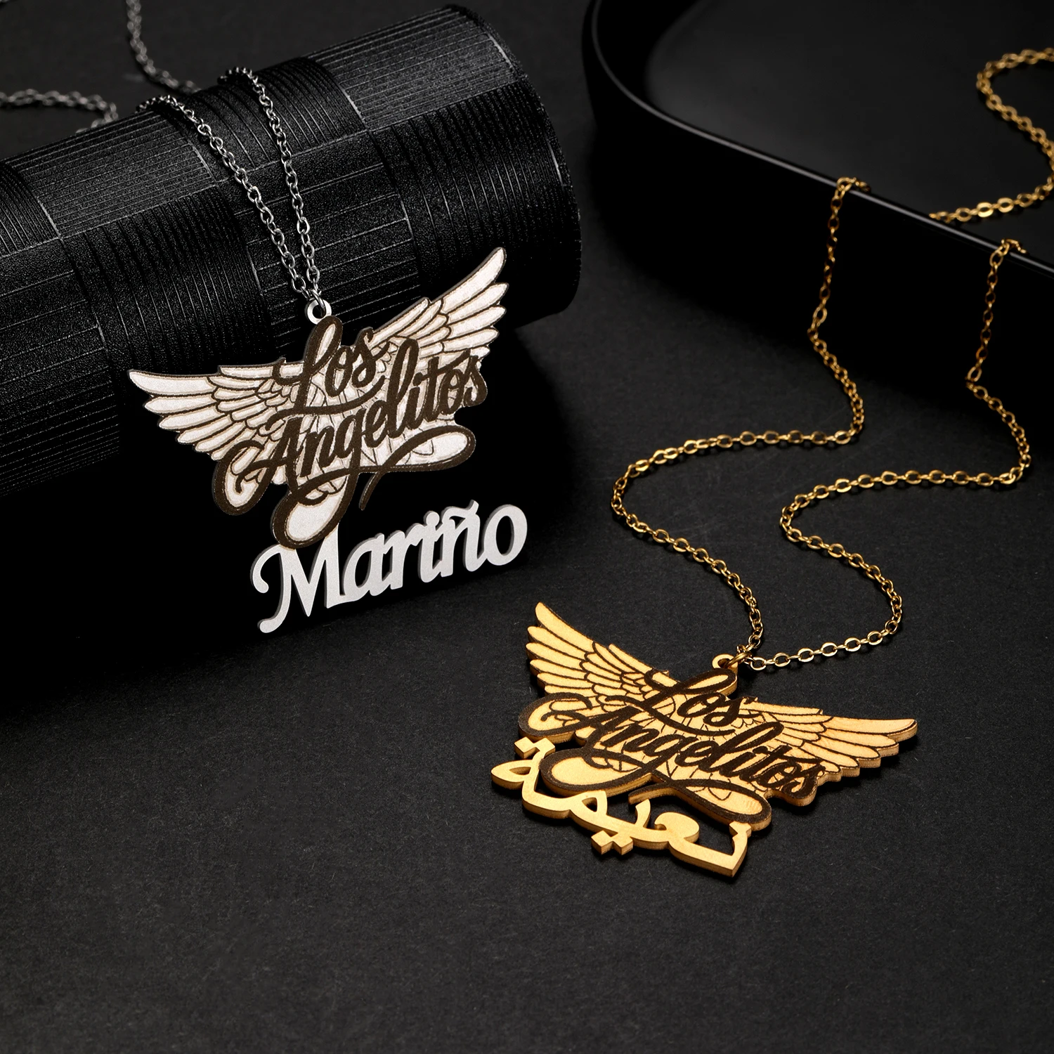 Custom Logo Pendant Necklace Personalized Picture Engraved Necklace Stainless Steel Custom Image Necklace Custom Jewelry Gifts