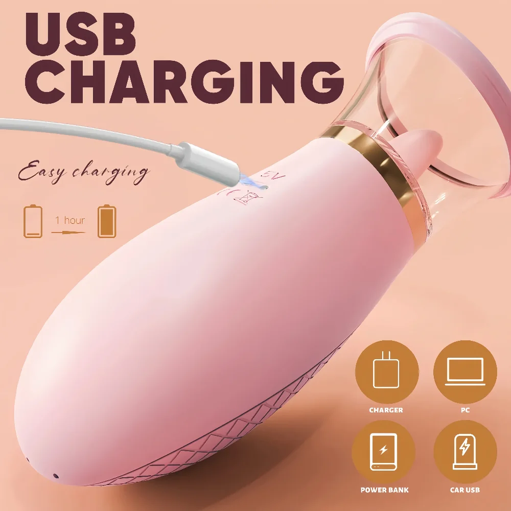 Clitoral Sucking Vibrator with 9 Lick and 3 Suction Mode Quick Orgasm Clit Tongue Stimulator Nipples MassagerSex Toys for Women view 5