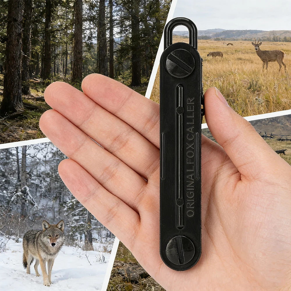 Silbato de Caza Black Fox Blaster, Llamador Portátil para Depredadores, Sonido Realista de Conejo en Distres, Accesorio de Caza para Exteriores