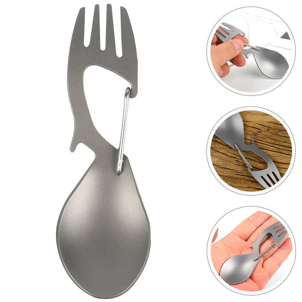 Outdoor Spork Camping Spoon Travel Cutlery Supply Bottle Openers Gear Multipurpose