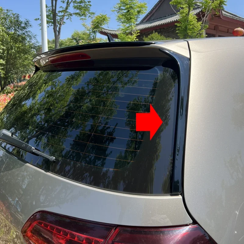 NONGSHI Fit for VW Accessories VW GOLF 7 MK7 Rline 2014 2015 2016 2017 2018 Black Rear Window Side Spoiler Wing Trim 2Pcs