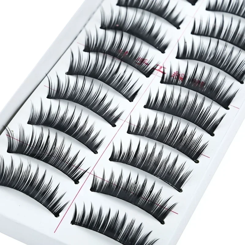 Bộ 10 Đôi Tất Nữ Dài Dày Vòng Tay Lông Mi Giả Mắt Dụng Cụ Trang Điểm (Màu: Đen)