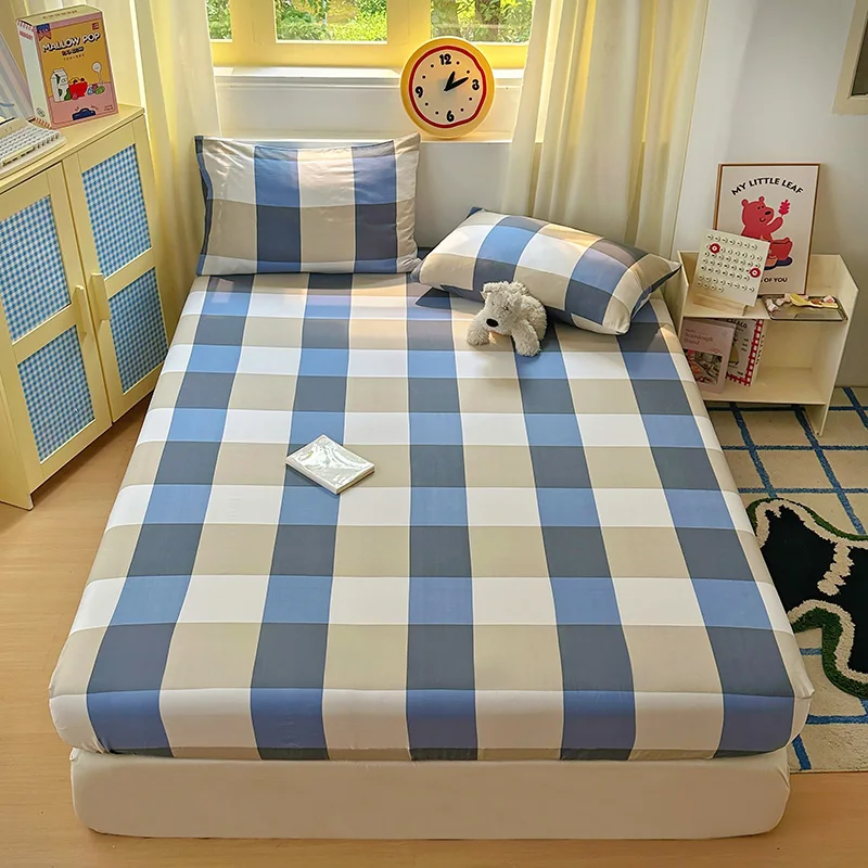 Nuevo Sábana bajera con banda elástica, funda de colchón antideslizante para cama individual doble Queen King, Sábana ajustable lisa