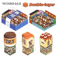 Cartoon DIY Double Layer Miniature Scene Sticker 3D Landscape Stickers Visual Stacking Stickers Gift for Kid Child Baby Student
