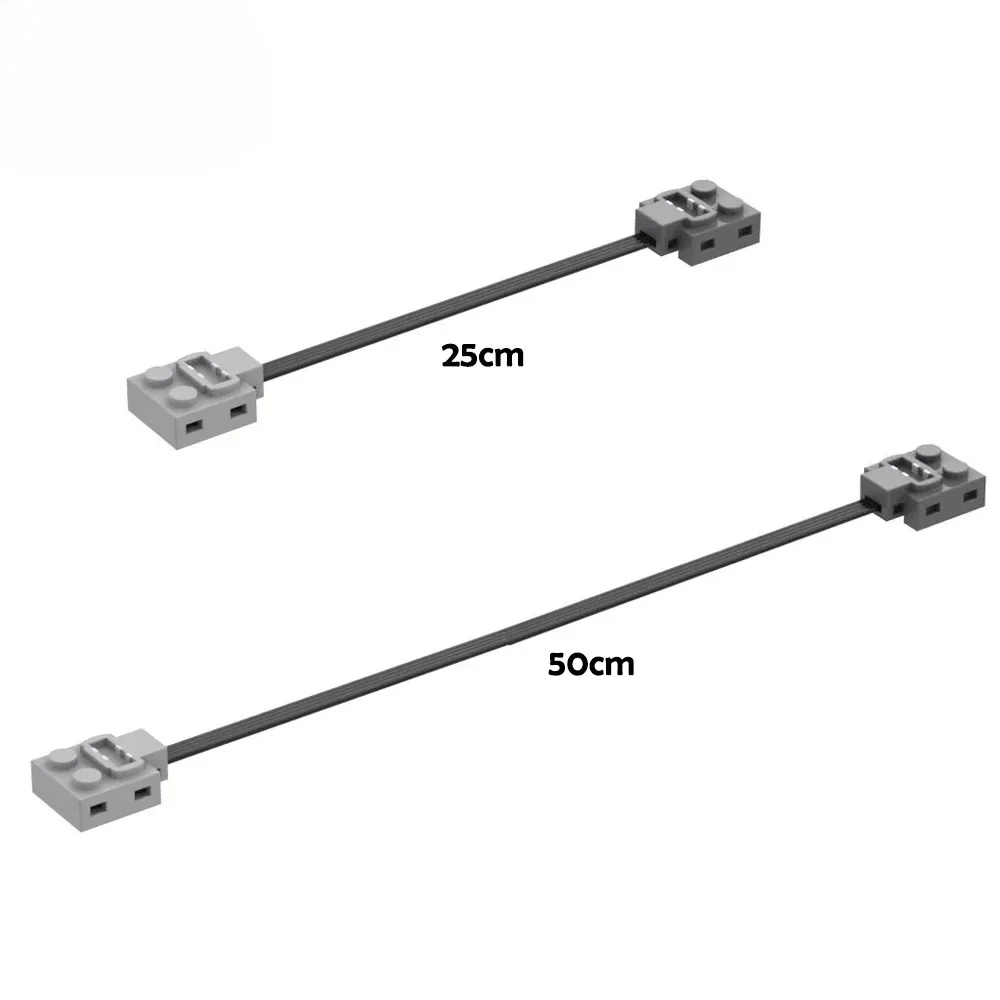 1/5/10PCS MOC Extension Wire 25/50cm Repair Replacment Cord Line Compatible Building Blocks Servo Motor Battery Box 8871 8886