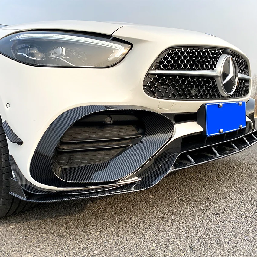 

For Benz C-Class W206 C200 C260 2022+ AMG Front Shovel Lip Guard Protector Modified Car Facelift Air Knife Decoration Bodykits