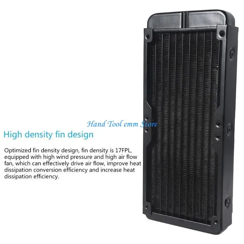 H37F Water Cooling Computer Radiator 10 Pipe Aluminum Heat Exchanger Liquid Cooling Heat Sink for CPU Water Cool System