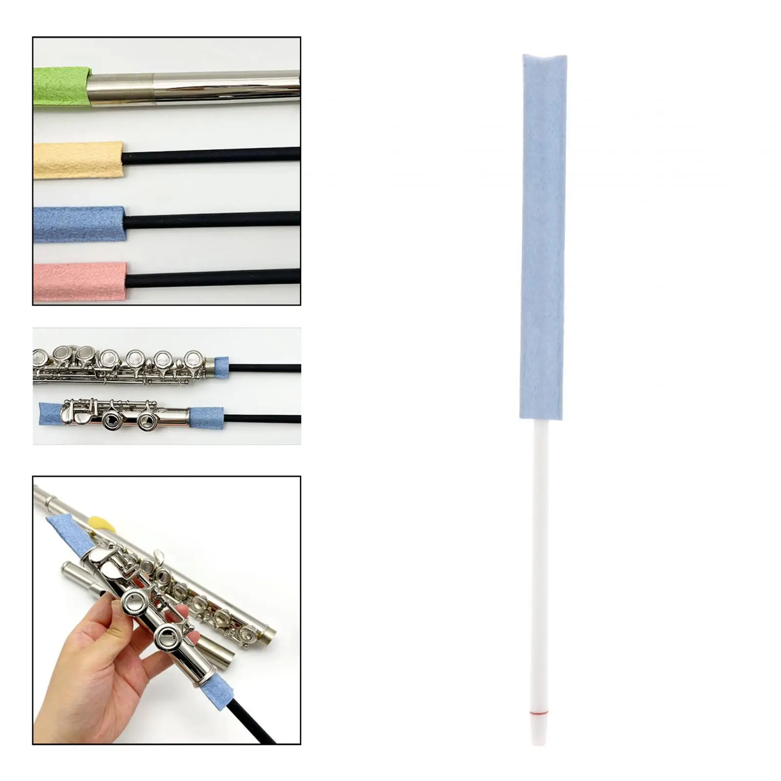 Flute Cleaning Rod Multifunctional Flute Maintenance Tool Durable Flute Polishing Cloth Flute Cleaning Tools for Clarinet Oboe