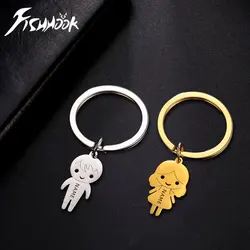 Personalized Keychain for Women Kid Child Boy Girl Men Custom Engrave Name Couple Key Chain Ring Gift Stainless Steel Jewelry