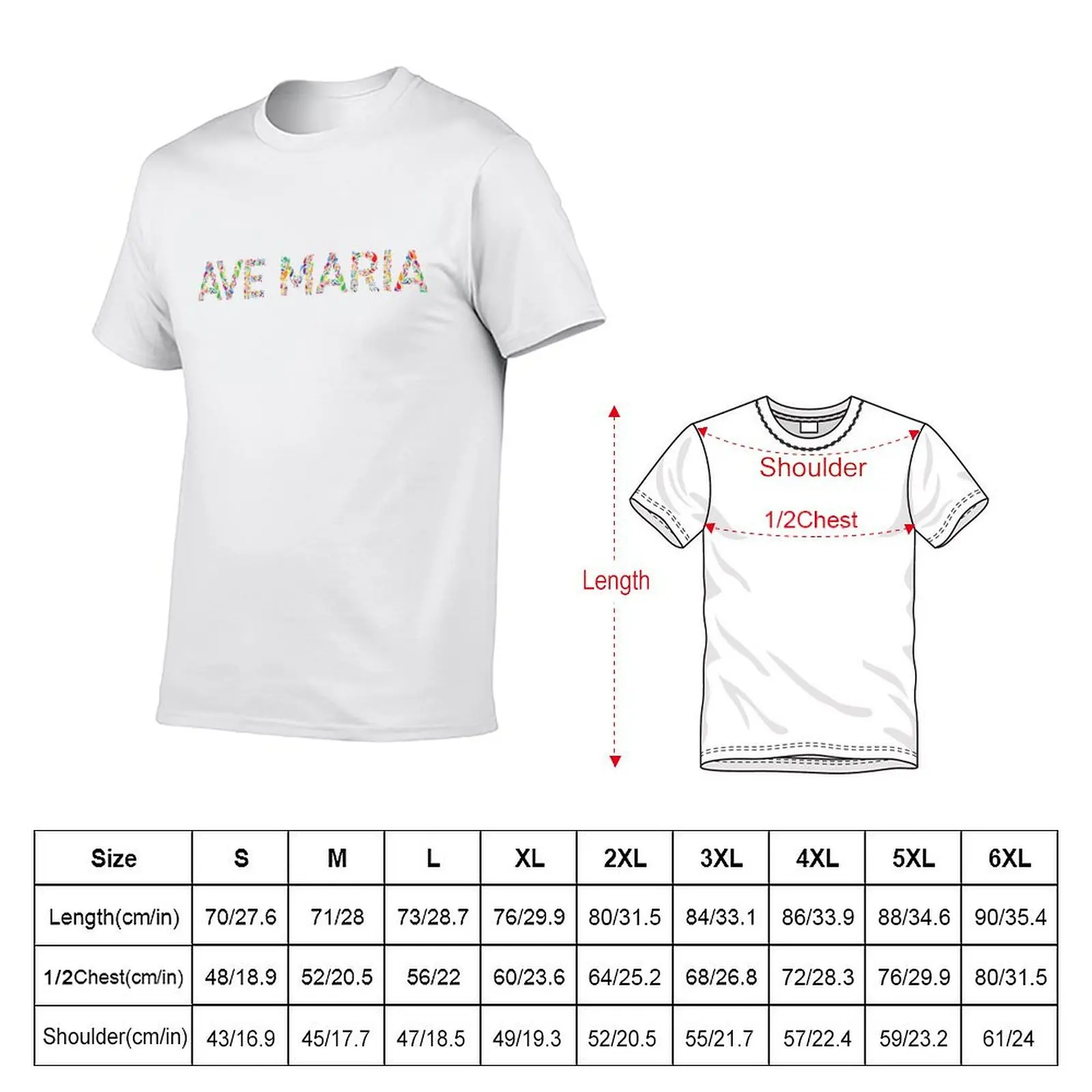 アヴェ マリア Tシャツ メンズ グラフィック Tシャツ Tシャツ カスタムプリント Tシャツ