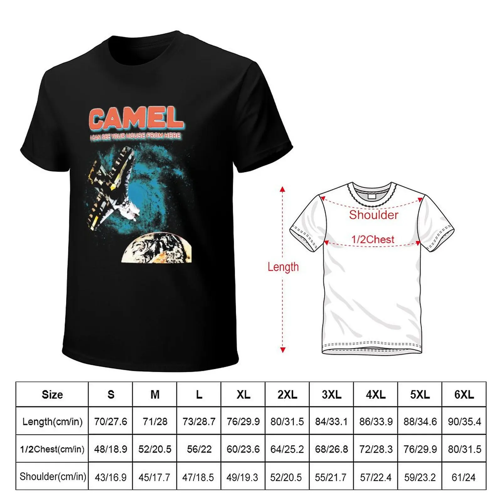 CAMEL BAND wear a cape T-Shirt Casual Lightweight Short Sleeve Top