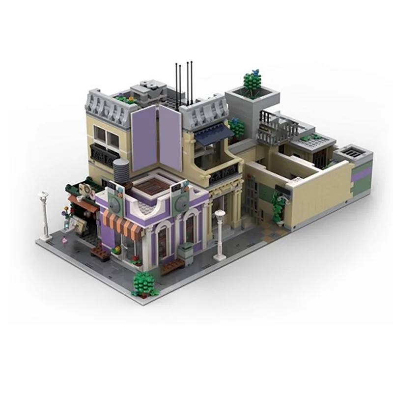 ity Street View Model MOC Building Bricks The Prison Architecture Modular Technology Children Holiday Gifts Assemble Toys Suit