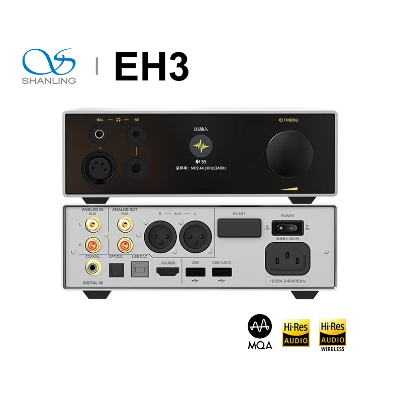 

SHANLING EH3 MQA Desktop DAC AMP Streamer Headphone Amplifier ES9039SPRO 4* OPA1612 XU316USB chip Hi-Res Audio DSD512 PCM768